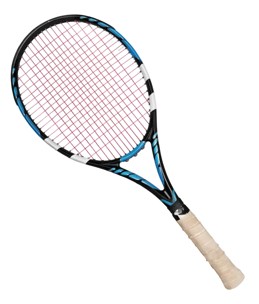 Tennisspieler beim Return auf einem Hallenplatz der Racket Arena
